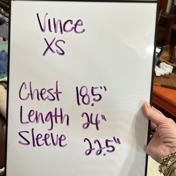 Vince V-Neck Gray Cashmere Long Sleeve Sweater Size XS - Picture 6 of 10